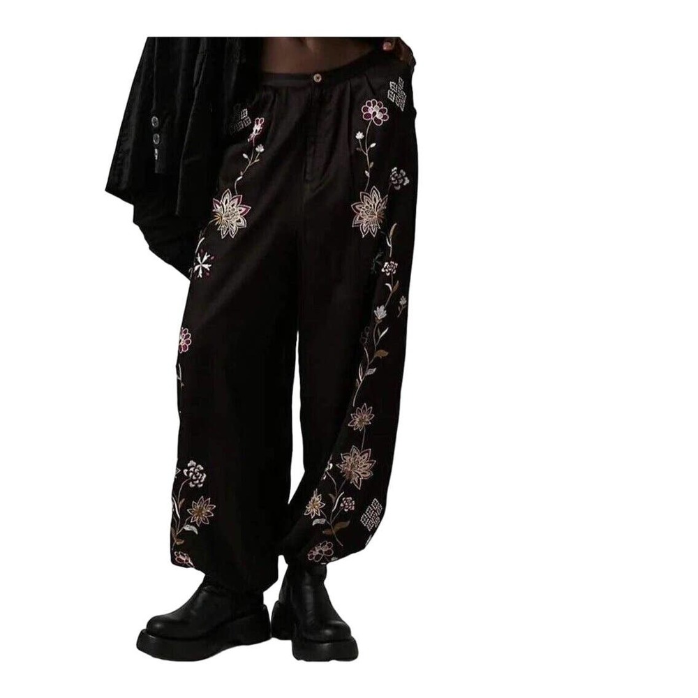 Free People Harmony Embroidered Pants